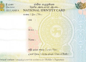Tarjeta de identidad de Sri Lanka